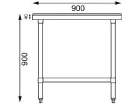 Een Vogue RVS snijtafel met HDPE snijplank 90cm koop je bij ShopXPress