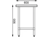 Een Vogue RVS snijtafel met HDPE snijplank 90cm koop je bij ShopXPress