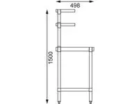 Een Vogue RVS werktafel met wandplanken 180cm koop je bij ShopXPress