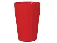 Een Olympia Kristallon polycarbonaat bekers 14,2cl rood (12 stuks) koop je bij ShopXPress