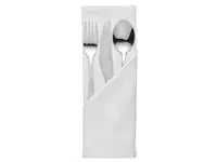 Een Mitre Luxury Luxor servet wit 45x45cm (10 stuks) koop je bij ShopXPress
