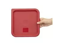 Een Hygiplas vierkant deksel rood medium koop je bij ShopXPress