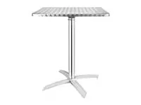 Een Bolero vierkante aluminium klaptafel met RVS blad 60cm koop je bij ShopXPress