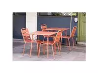 Een Bolero Terracotta vierkante stalen lattentafel - 700 mm koop je bij ShopXPress