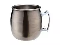 Een Beaumont gebogen Moscow Mule mok met antieke koperen afwerking 500ml koop je bij ShopXPress