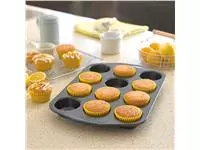 Een Circulon carbonstalen anti-kleef bakvorm voor 12 muffins 39,5 x 28cm koop je bij ShopXPress