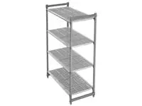 Een Cambro stelling 183cm hoog 4 planken - 54cm diep - 91,5cm breed koop je bij ShopXPress