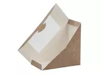 Een Colpac recyclebare driehoekige kraft sandwichboxen met PLA-venster (500 stuks) koop je bij ShopXPress