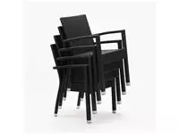 Een Bolero polyrotan stoelen met armleuning antraciet (4 stuks) koop je bij ShopXPress