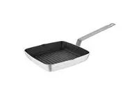 Een Vogue aluminium vierkante anti-aanbak teflon geribbelde grillpan 24cm koop je bij ShopXPress