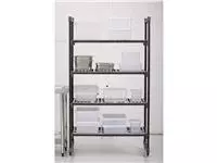 Een Cambro stelling 183cm hoog 4 schappen - 61cm diep - 107cm breed koop je bij ShopXPress