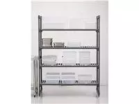 Een Cambro stelling 183cm hoog 4 schappen - 61cm diep - 137,5cm breed koop je bij ShopXPress