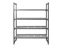 Een Cambro stelling 183cm hoog 4 schappen - 61cm diep - 152,5cm breed koop je bij ShopXPress