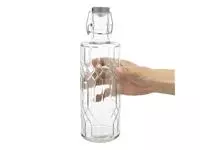 Een Olympia geo glazen waterfles met stop 1 liter (6 stuks) koop je bij ShopXPress