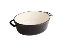 Een Vogue ovale inductie braadpan zwart 6L koop je bij Supplierz BV