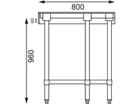 Een Vogue RVS werktafel hoekelement 60cm koop je bij Supplierz BV