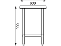 Een Vogue RVS snijtafel met HDPE snijplank 90cm koop je bij Supplierz BV