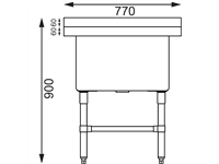 Sie können einen Vogue tiefer Spültisch 77cm lang bei Supplierz BV kaufen