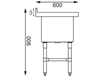 Sie können einen Vogue tiefer Spültisch 77cm lang bei Supplierz BV kaufen