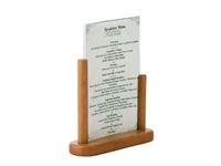 Vous pouvez acheter un Porte-menu de table acrylique avec cadre en bois Securit teck A5 chez Supplierz BV