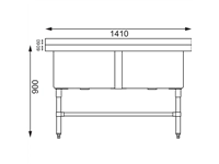 Buy your Vogue diepe dubbele RVS spoelbak at Supplierz BV