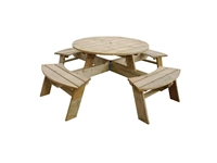 Een Rowlinson ronde houten picknicktafel 200(Ø)cm koop je bij Supplierz BV