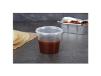 Vous pouvez acheter un Pots à sauce micro-ondables en plastique Fiesta Recyclable 150ml (lot de 100) chez Supplierz BV