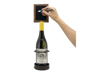 Een Securit Flessendisplay met krijtbordframes, biedt plaats aan één fles koop je bij Supplierz BV