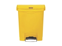 Een Rubbermaid Slim Jim Front Step pedaalemmer 30L geel koop je bij Supplierz BV