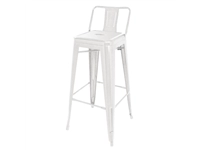 Buy your Bolero Bistro Stalen Hoge Kruk Met Rugleuning Wit (4 Stuks) at Supplierz BV