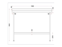 Een Holmes roestvrijstalen wandtafel met opstand 1500 mm koop je bij Supplierz BV