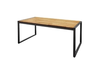 Een Bolero rechthoekige stalen en acaciahouten industriële tafel 180x90cm koop je bij Supplierz BV