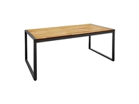 Een Bolero rechthoekige stalen en acaciahouten industriële tafel 180x90cm koop je bij Supplierz BV