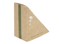 Vous pouvez acheter un Boîtes sandwichs triangles kraft standards Vegware 65mm (x500) chez Supplierz BV