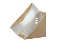 Vous pouvez acheter un Boîtes sandwichs triangles kraft standards Vegware 65mm (x500) chez Supplierz BV