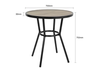 Een Bolero Marston Ronde Buitentafel Zwart 700mm koop je bij Supplierz BV