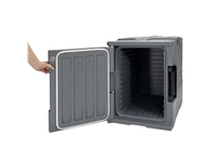 Een Vogue Thermo-Box 600 Voorlader Box Zwart Voor GN Bak Afmeting - 465X610x630mm koop je bij Supplierz BV