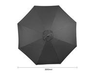 Een Bolero Sevilla Ronde Parasol 3M Diameter Zwart koop je bij Supplierz BV