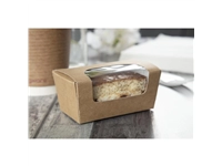 Vous pouvez acheter un Boîtes à gâteau rectangulaires kraft compostables avec fenêtre Colpac (lot de 500) chez Supplierz BV