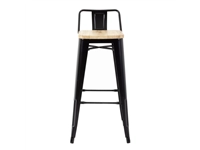 Vous pouvez acheter un Tabourets bistro hauts avec dossier et assise en bois Bolero noirs (lot de 4) chez Supplierz BV