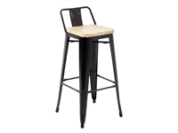 Vous pouvez acheter un Tabourets bistro hauts avec dossier et assise en bois Bolero noirs (lot de 4) chez Supplierz BV