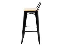 Vous pouvez acheter un Tabourets bistro hauts avec dossier et assise en bois Bolero noirs (lot de 4) chez Supplierz BV