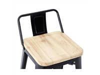 Vous pouvez acheter un Tabourets bistro hauts avec dossier et assise en bois Bolero noirs (lot de 4) chez Supplierz BV