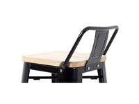 Vous pouvez acheter un Tabourets bistro hauts avec dossier et assise en bois Bolero noirs (lot de 4) chez Supplierz BV