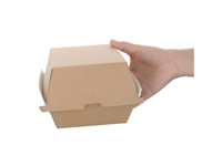 Een Fiesta Compostable composteerbare hamburgerdoosjes kraft groot 112mm vierkant (150 stuks) koop je bij Supplierz BV