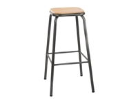 Vous pouvez acheter un Tabouret haut gris métallisé avec assise en bois Bolero Cantina lot de 4 chez Supplierz BV