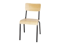 Vous pouvez acheter un Chaises avec assise et dossier en bois Bolero Cantina gris métal (lot de 4) chez Supplierz BV