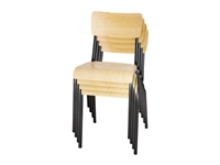 Vous pouvez acheter un Chaises avec assise et dossier en bois Bolero Cantina gris métal (lot de 4) chez Supplierz BV