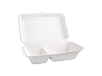 Een Fiesta Compostable composteerbare bagasse voedseldozen 2 compartimenten (200 stuks) koop je bij Supplierz BV