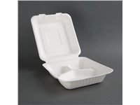 Een Fiesta Compostable composteerbare bagasse voedseldozen 3 compartimenten (200 stuks) koop je bij Supplierz BV